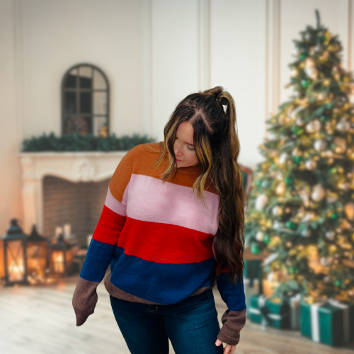 Sunset Layers Color block Sweater